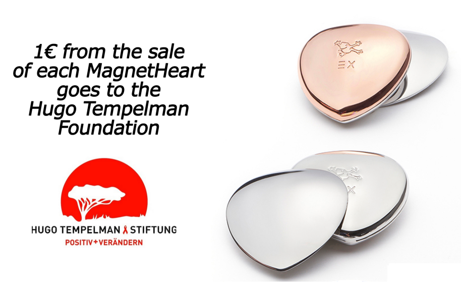 Hugo Tempelman Foundation logo next to Magnet Hearts