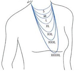 Energetix necklace and chain size guide