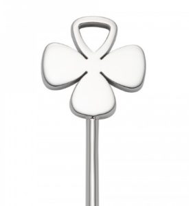 Stainless Steel MagnetStick with four leaf clover motif design