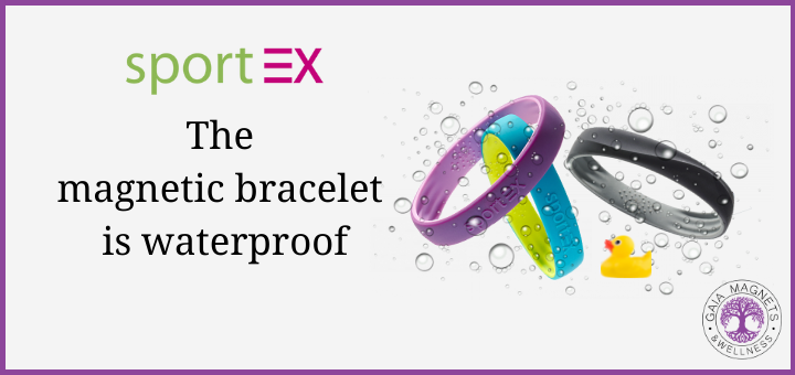 the magnetic bracelet is waterproof - 3 sportex bracelets with yellow rubber duck and water droplet effect