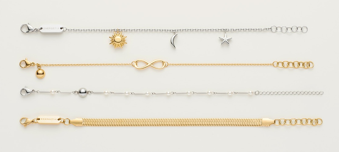A selection of ENERGETIX Magnetic Chain Bracelets